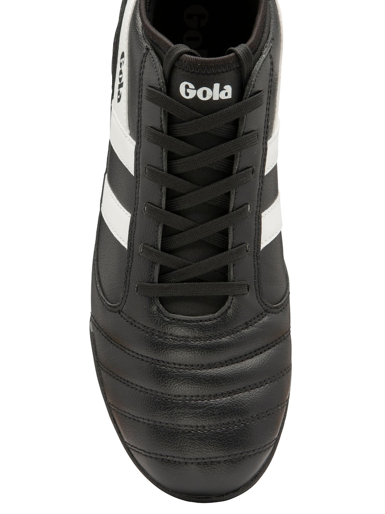 Gola Black/White Mens Ceptor Turf Microfibre Lace-Up Football Boots - Image 5 of 5