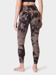 Sweaty Betty Mocha Brown Spray Dye 7/8 Length Super Soft Yoga Leggings - Image 2 of 8