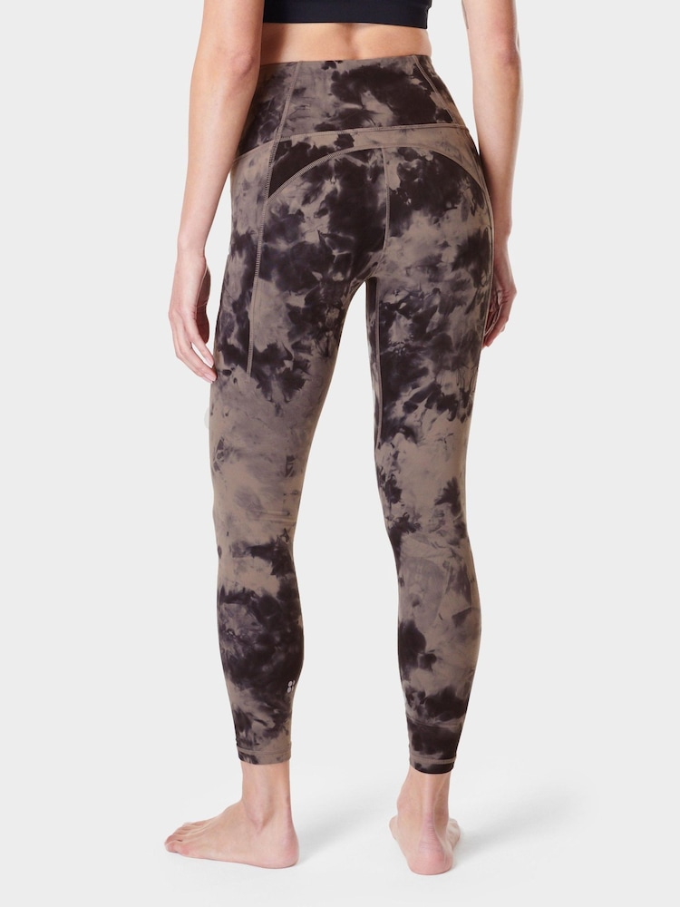 Sweaty Betty Mocha Brown Spray Dye 7/8 Length Super Soft Yoga Leggings - Image 2 of 8