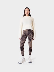 Sweaty Betty Mocha Brown Spray Dye 7/8 Length Super Soft Yoga Leggings - Image 3 of 8