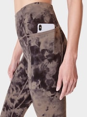 Sweaty Betty Mocha Brown Spray Dye 7/8 Length Super Soft Yoga Leggings - Image 7 of 8