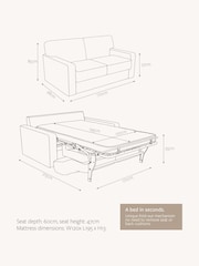 Jay-Be Luxe Velvet Mink Brown Linea 2 Seater Sofa Bed - Image 6 of 6