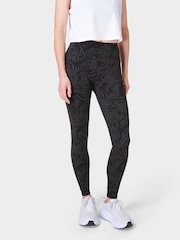 Sweaty Betty Grey Zebra Check Print Zero Gravity Leggings - Image 1 of 9