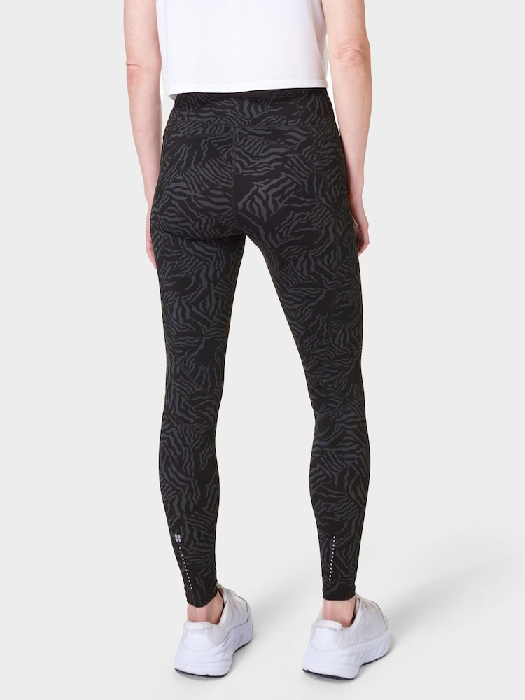 Sweaty Betty Grey Zebra Check Print Zero Gravity Leggings - Image 2 of 9