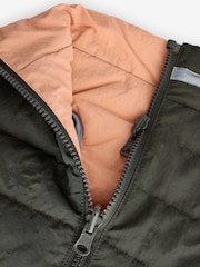 Green/Orange Reversible Padded Dog Coat - Image 10 of 12