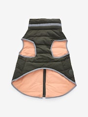 Green/Orange Reversible Padded Dog Coat - Image 8 of 12