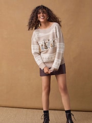 Neutral Christmas Tree Knitted Christmas Jumper - Image 2 of 8