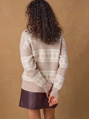 Neutral Christmas Tree Knitted Christmas Jumper - Image 4 of 8