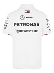 Fanatics Mercedes AMG Petronas F1 2024 Team White Polo Shirt - Image 3 of 3