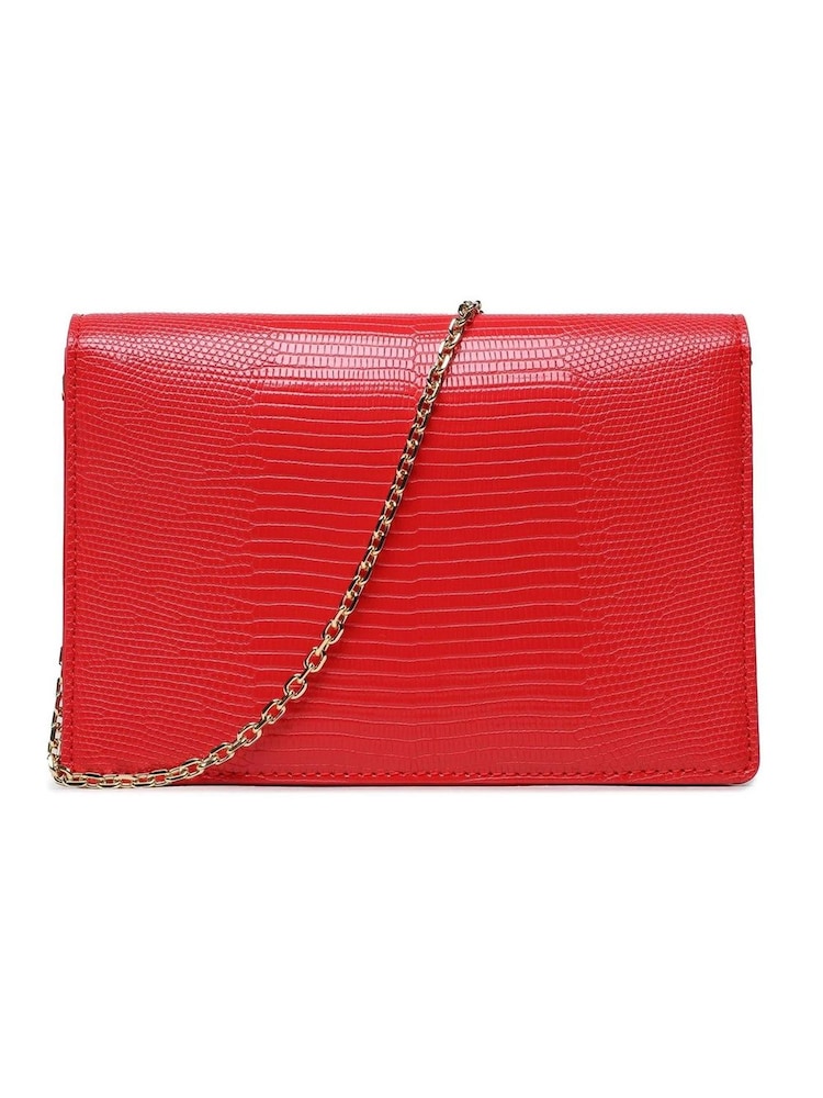 Love Moschino Red FAUX Leather Crossbody Bag - Image 2 of 4 Love Moschino Red FAUX Leather Crossbody Bag - Image 2 of 4