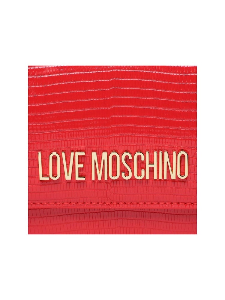 Love Moschino Red FAUX Leather Crossbody Bag - Image 4 of 4