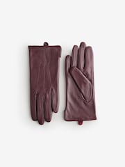 Burgundy Red Leather Gloves - Image 3 of 3