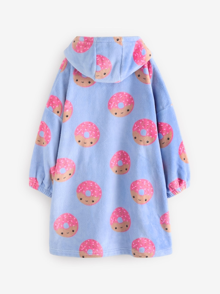 Bleu/Rose - Couverture Sweat-shirt à capuche (3-16yrs) - Image 5 of 7