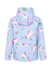 Mountain Warehouse Blue Chrome Exodus II Kids Printed Water Resistant Softshell Jacket - Image 2 of 5
