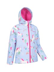 Mountain Warehouse Blue Chrome Exodus II Kids Printed Water Resistant Softshell Jacket - Image 4 of 5