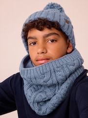 Mineral Blue Cable Knit Snood (1-16yrs) - Image 1 of 6
