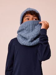 Mineral Blue Cable Knit Snood (1-16yrs) - Image 3 of 6