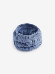 Mineral Blue Cable Knit Snood (1-16yrs) - Image 4 of 6