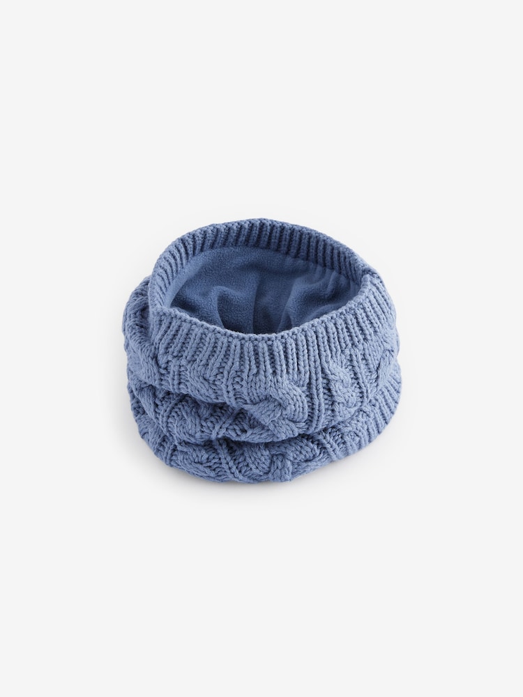 Bleu minéral - Snood en tricot torsadé (1-16ans) - Image 4 of 6