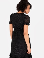 Puff Sleeve Tiered Hem Midi Dress With Frills - Image 4 of 5