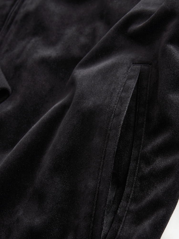 Black Velvet Bomber Jacket - Image 11 of 11