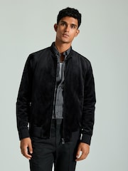 Black Velvet Bomber Jacket - Image 2 of 11