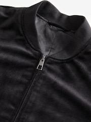 Black Velvet Bomber Jacket - Image 9 of 11