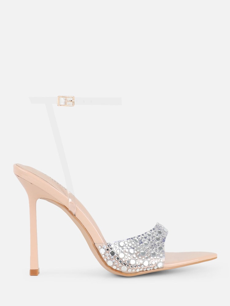 Simmi London Cream Lopezz Embellished Heeled Sandals - Image 2 of 4 Simmi London Cream Lopezz Embellished Heeled Sandals - Image 2 of 4