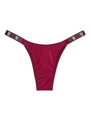 Victoria's Secret Campari Red Brazilian Shine Strap Knickers - Image 3 of 3