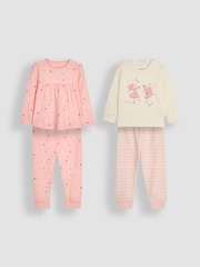 JoJo Maman Bébé Pink Mouse Pyjamas 2 Pack - Image 1 of 11