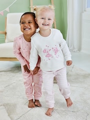 JoJo Maman Bébé Pink Mouse Pyjamas 2 Pack - Image 11 of 11