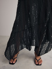 Black Lace Maxi Skirt - Image 5 of 8