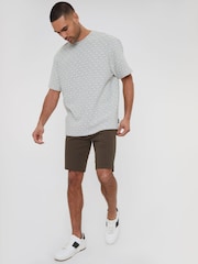 Chocolate - Threadbare Slim Fit Cotton Chino Shorts With Stretch - Imagen 3 de 4