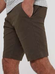 Chocolate - Threadbare Slim Fit Cotton Chino Shorts With Stretch - Imagen 4 de 4