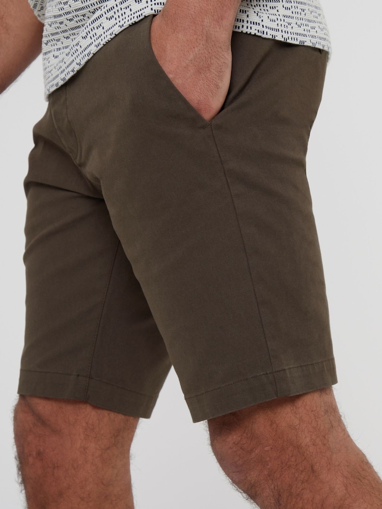 Chocolate - Threadbare Slim Fit Cotton Chino Shorts With Stretch - Imagen 4 de 4