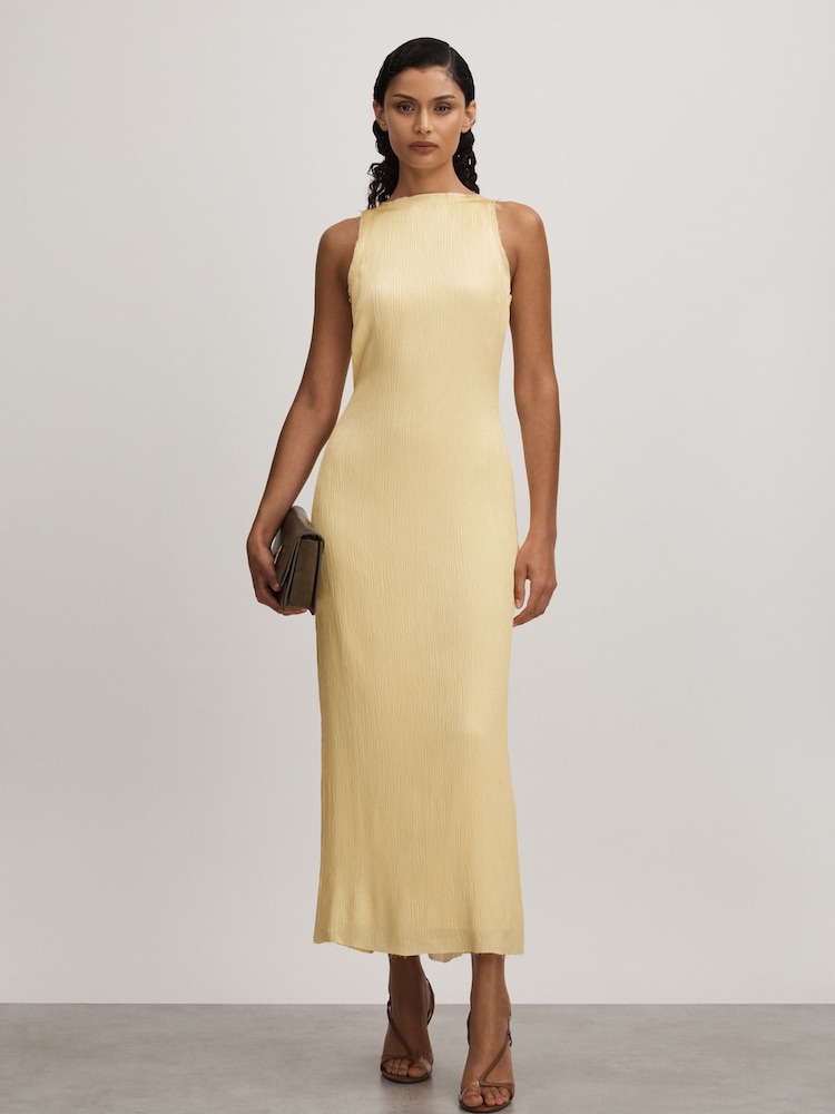 Anna Quan Plissiertes Maxikleid mit Rohsaum - Bild 1 von 6 Anna Quan Plissiertes Maxikleid mit Rohsaum - Bild 1 von 6