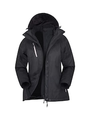 Mountain Warehouse Black Womens Bracken Melange 3 in 1 Waterproof and Breathable Jacket - Image 1 of 3