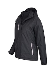 Mountain Warehouse Black Womens Bracken Melange 3 in 1 Waterproof and Breathable Jacket - Image 3 of 3
