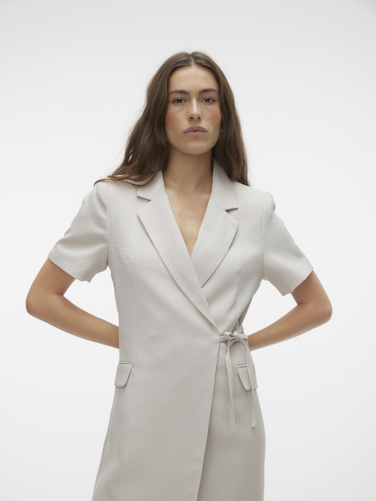 Приталенное платье с запахом и короткими рукавами VERO MODA - Image 2 of 5