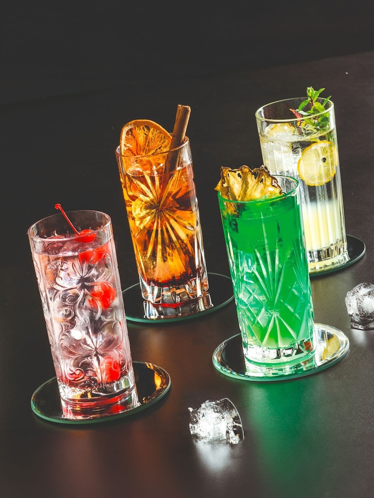RCR Set of 4 Clear Mixology Hiball Glasses 37cl - Image 1 of 3