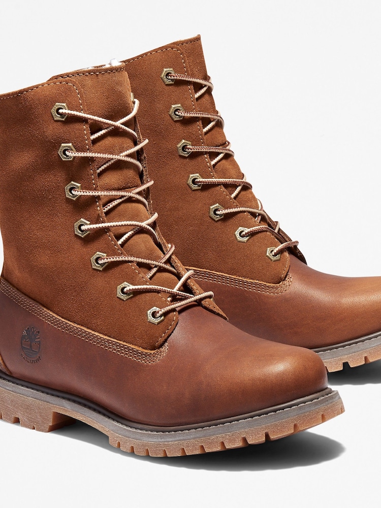 Timberland Authentic Warm Lined Brown Boots - Image 5 of 9