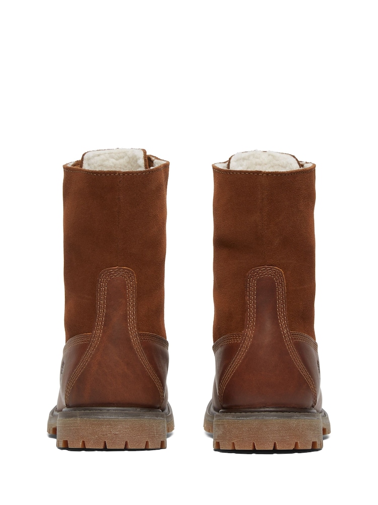 Timberland Authentic Warm Lined Brown Boots - Image 8 of 9