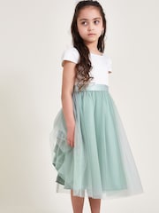 Monsoon Green Tulle Flower Girl Dress - Image 1 of 5