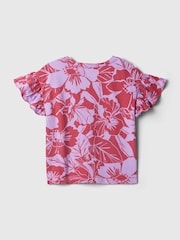 Gap Red Ruffle Short Sleeve T-Shirt (Newborn-5yrs) - Image 2 of 2