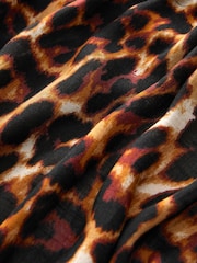 Animal Tie Front Maxi Length 100% Cotton Kimono - Image 9 of 9