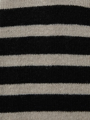 Reiss Black/Camel Everlyn Linen-Wool Striped Knitted Vest - Image 5 of 5