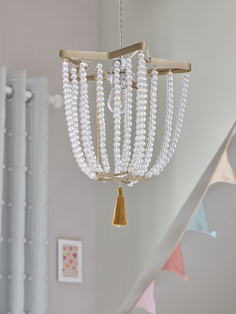 Brass Easy Fit Star Beaded Shade Light - Image 2 of 5