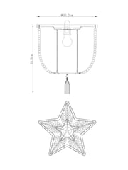 Brass Easy Fit Star Beaded Shade Light - Image 4 of 5