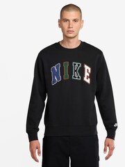 Nike Black Sportswear Club Crew Sweatshirt - Image 1 of 3