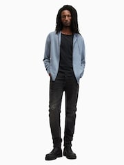 AllSaints Blue Mode Merino Zip Hoodie - Image 5 of 6